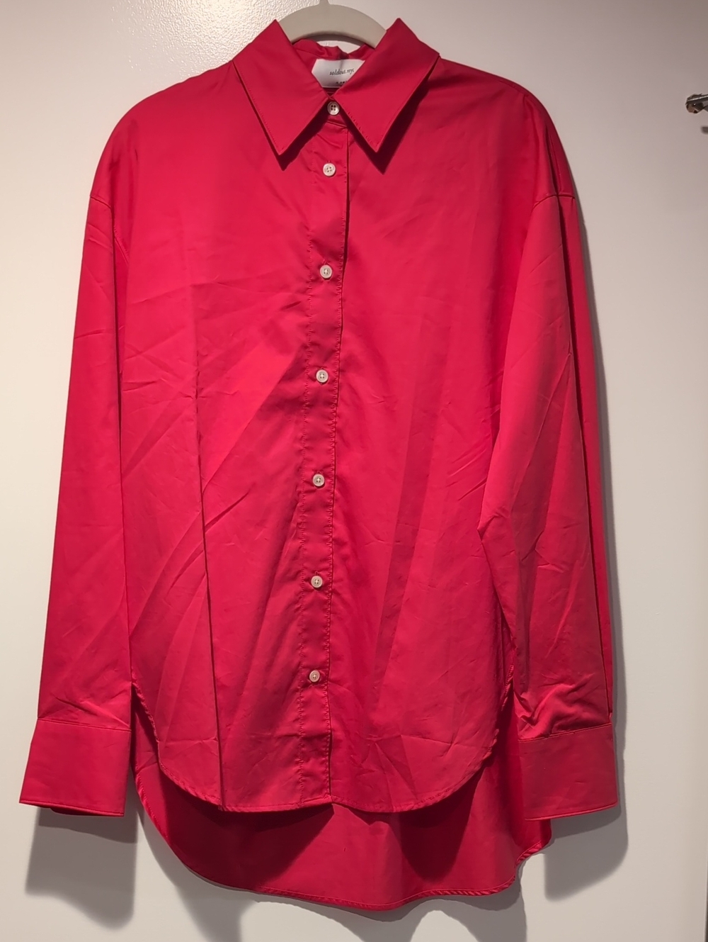 Red Button-Front Top - Picture 3 of 4